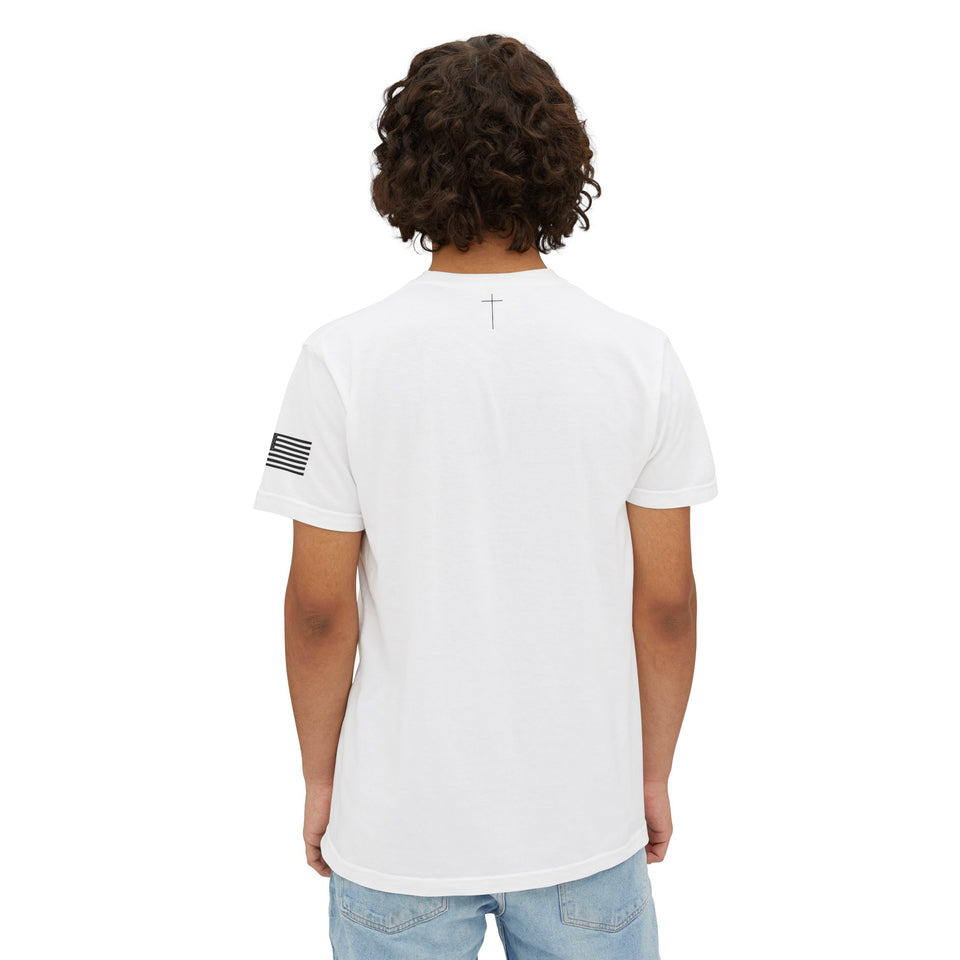 Pocket T-Shirt Jesus and George with American Flag sleeve and JG Logo Patch