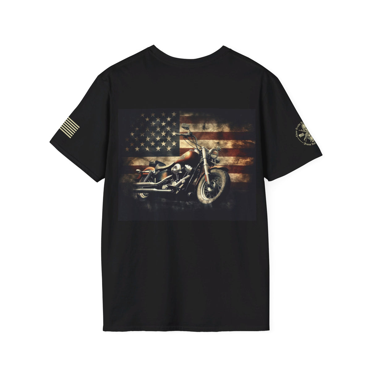 American Flag Patriotic Motorcycle T-Shirt – Jesus And George