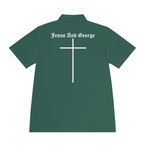 Jesus And George Power Of The Cross Men's Sport Polo Shirt
