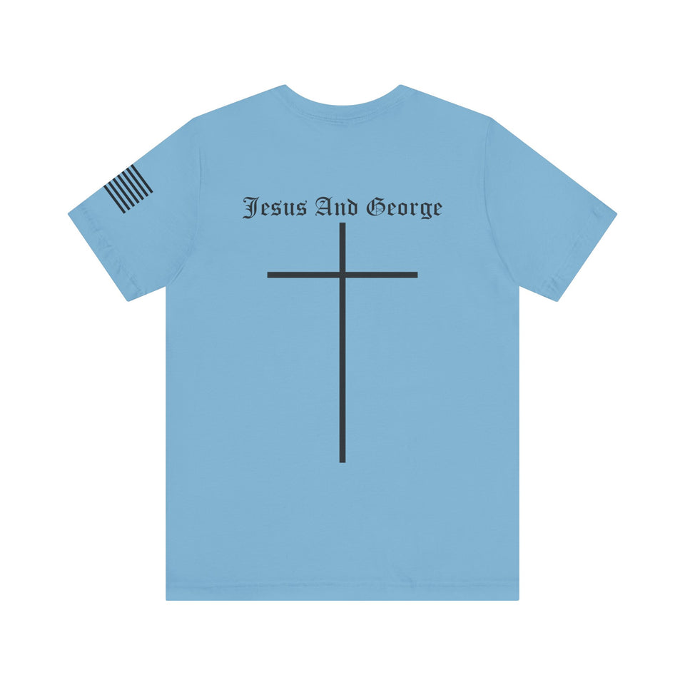 Women's Full Logo Power of the Cross Tee w Flag