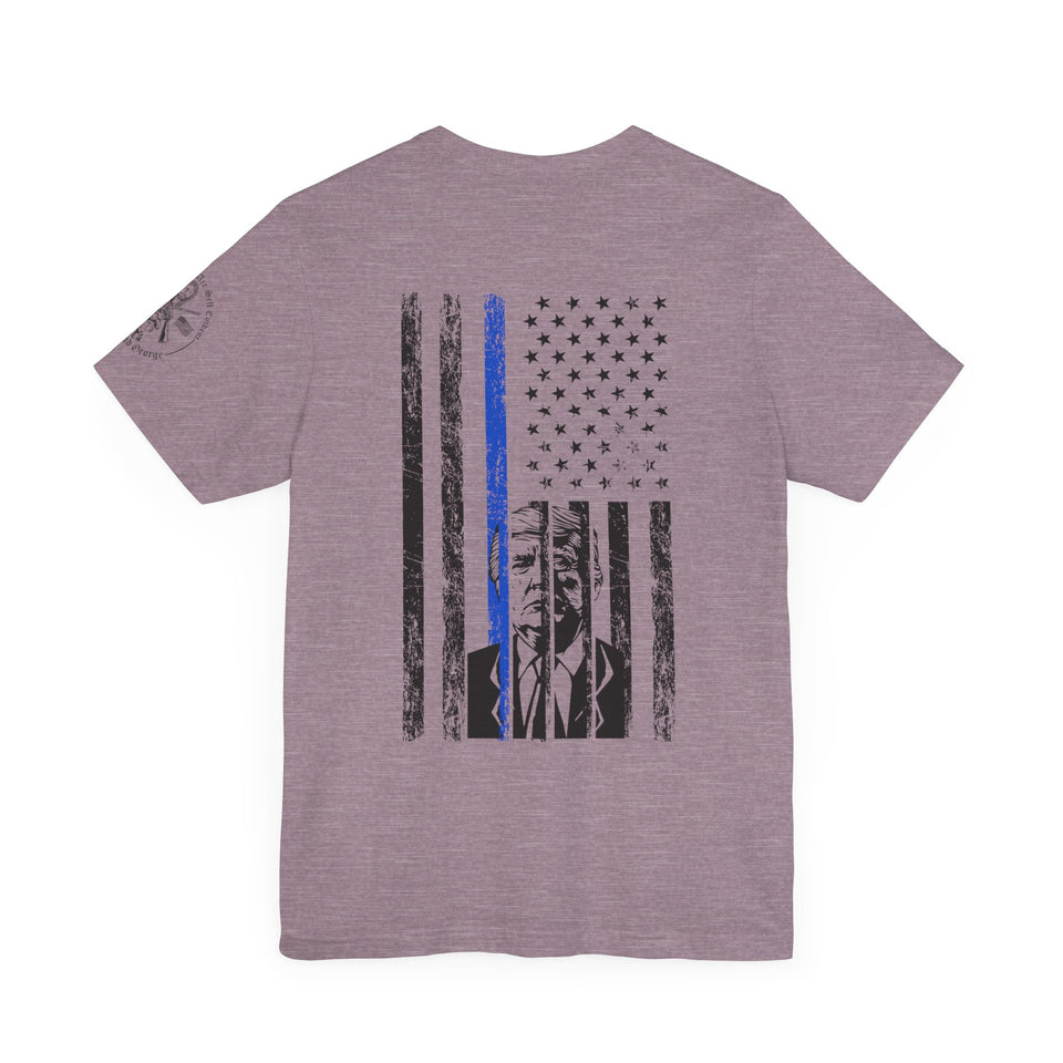 Trump Tshirt Law and Order MAGA T-shirt American Flag T-Shirt The Thin Blue Line