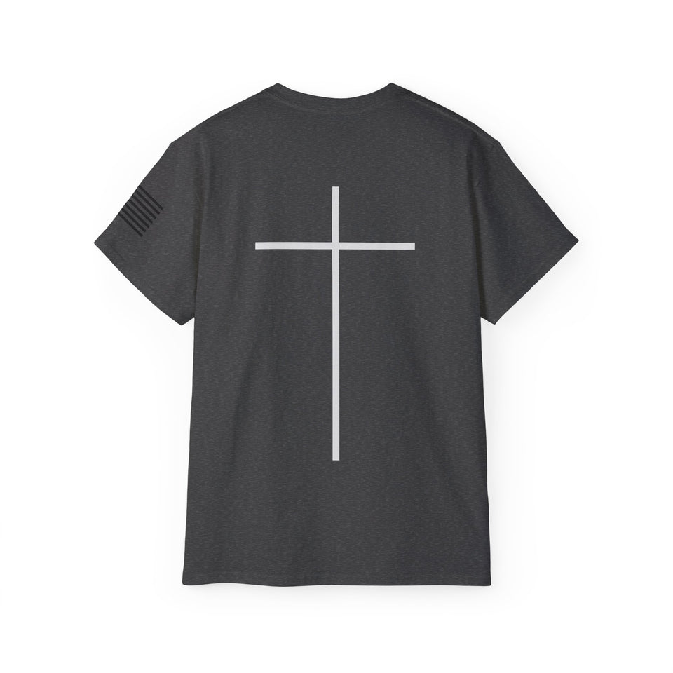 The Power Of The Cross Men's Ultra Cotton Tee Full Logo Front