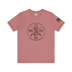 Women's Full Logo Power of the Cross Tee w Flag