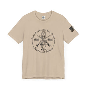 Women's Full Logo Power of the Cross Tee w Flag