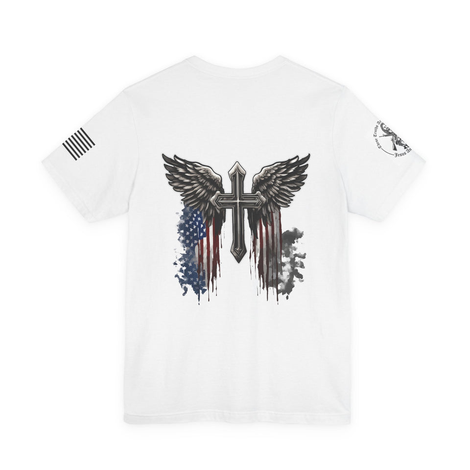 The Patriotic Eagle Cross T-shirt Faith, Patriotism and Freedom