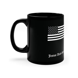 Black American Flag Coffee Mug, 11oz