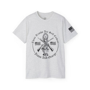 The Power Of The Cross Men's Ultra Cotton Tee Full Logo Front