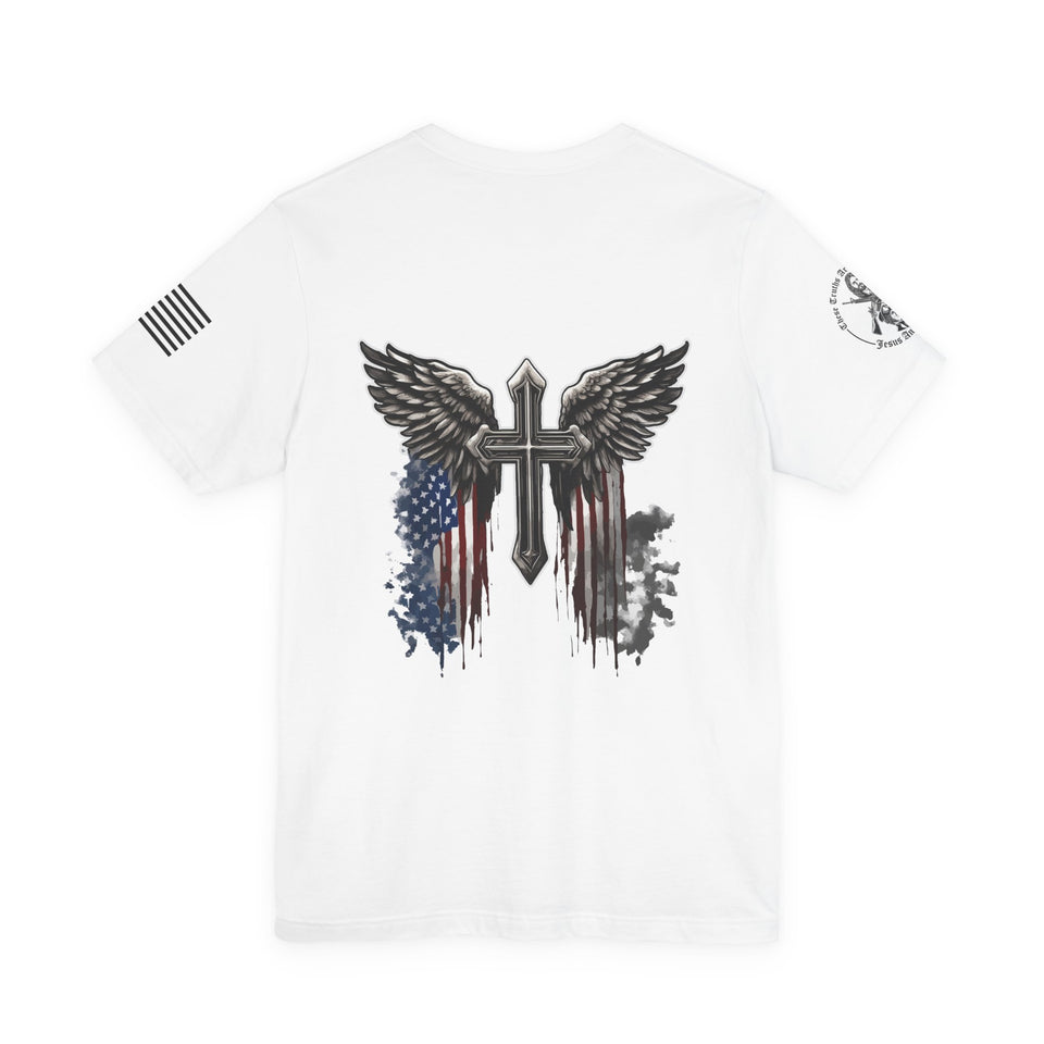 The Patriotic Eagle Cross T-shirt Faith, Patriotism and Freedom
