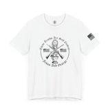 Women's Full Logo Power of the Cross Tee w Flag