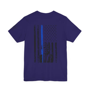 Trump 2024 Thin Blue Line American Flag T-Shirt Justice and Order Tee