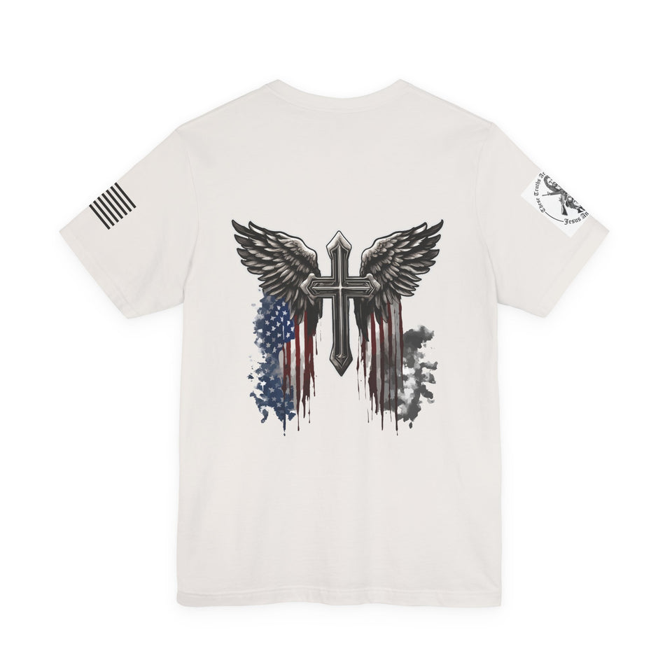 The Patriotic Eagle Cross T-shirt Faith, Patriotism and Freedom