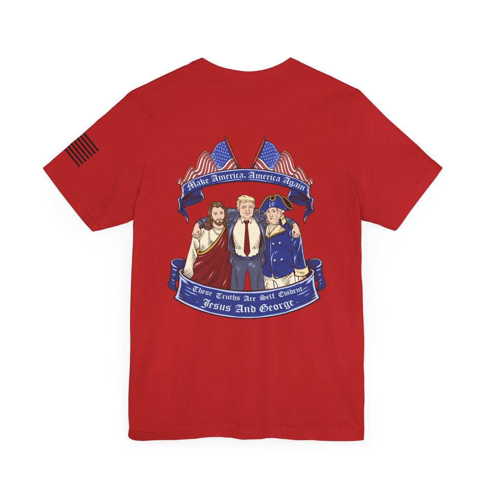 Trump Tshirt The 3 Amigos - Faith, Hope, and Freedom Patriotic Trump T-Shirt MAGA T-shirt