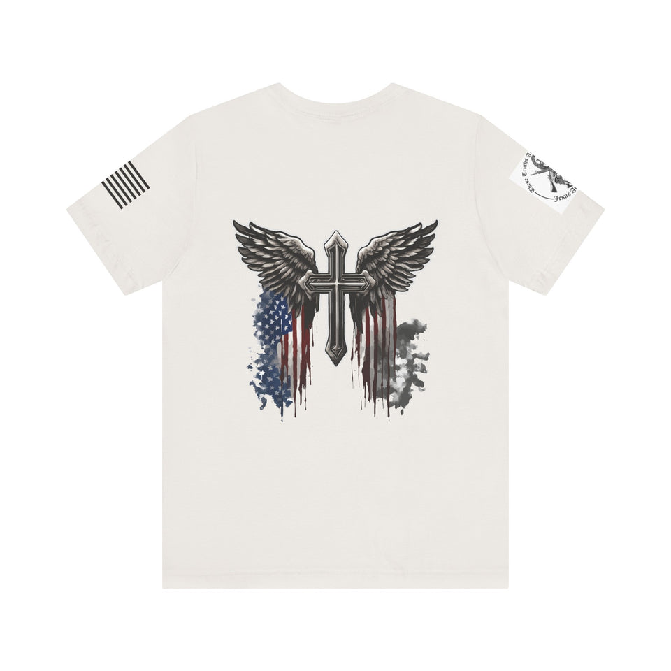 The Patriotic Eagle Cross T-shirt Faith, Patriotism and Freedom