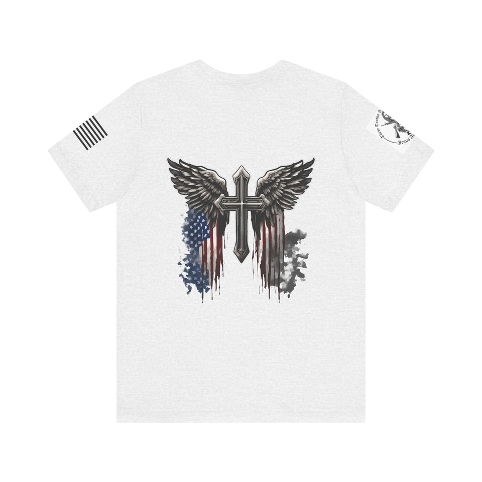 The Patriotic Eagle Cross T-shirt Faith, Patriotism and Freedom