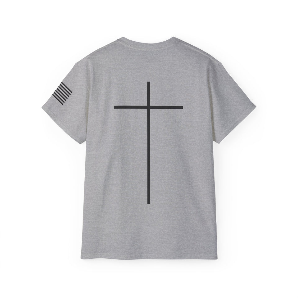 The Power Of The Cross Men's Ultra Cotton Tee Full Logo Front