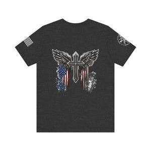 Flag With Eagle Wings Patriotic Tshirt Faith and Freedom T-shirt