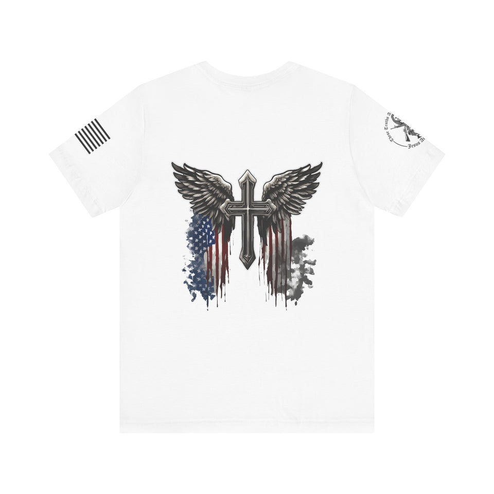 The Patriotic Eagle Cross T-shirt Faith, Patriotism and Freedom