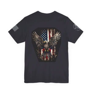 Faith and Freedom T-shirt Bald Eagle, American Flag and Cross Tshirt Unisex Jersey Short Sleeve Tee