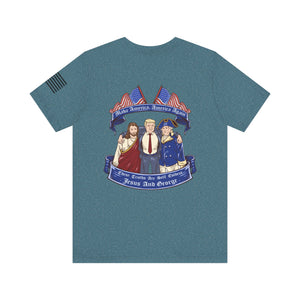 Trump Tshirt The 3 Amigos - Faith, Hope, and Freedom Patriotic Trump T-Shirt MAGA T-shirt