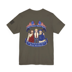Men's 3 Amigos - Faith, Hope, and Freedom Patriotic Trump T-Shirt
