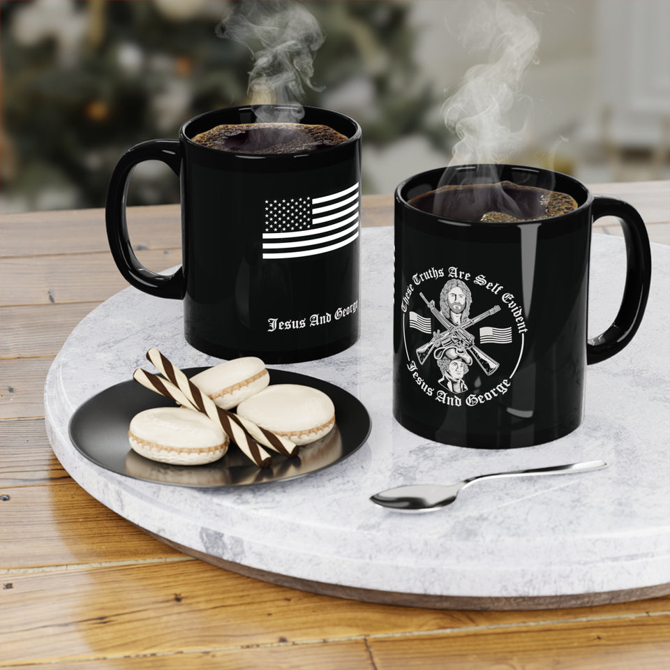 american coffee mug American Flag Coffee Mug Black 11oz – Jesus And George