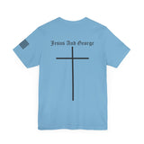 Women's Full Logo Power of the Cross Tee w Flag