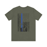 Trump Tshirt Law and Order MAGA T-shirt American Flag T-Shirt The Thin Blue Line