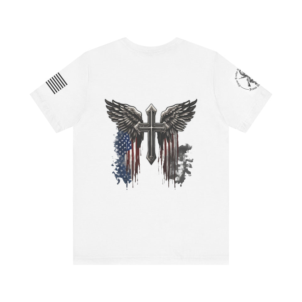 The Patriotic Eagle Cross T-shirt Faith, Patriotism and Freedom