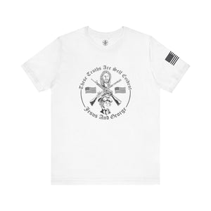 Women's Full Logo Power of the Cross Tee w Flag