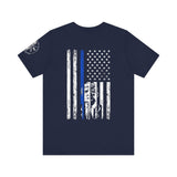 Trump Tshirt Law and Order MAGA T-shirt American Flag T-Shirt The Thin Blue Line