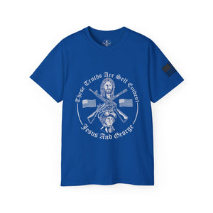 The Power Of The Cross Men's Ultra Cotton Tee Full Logo Front