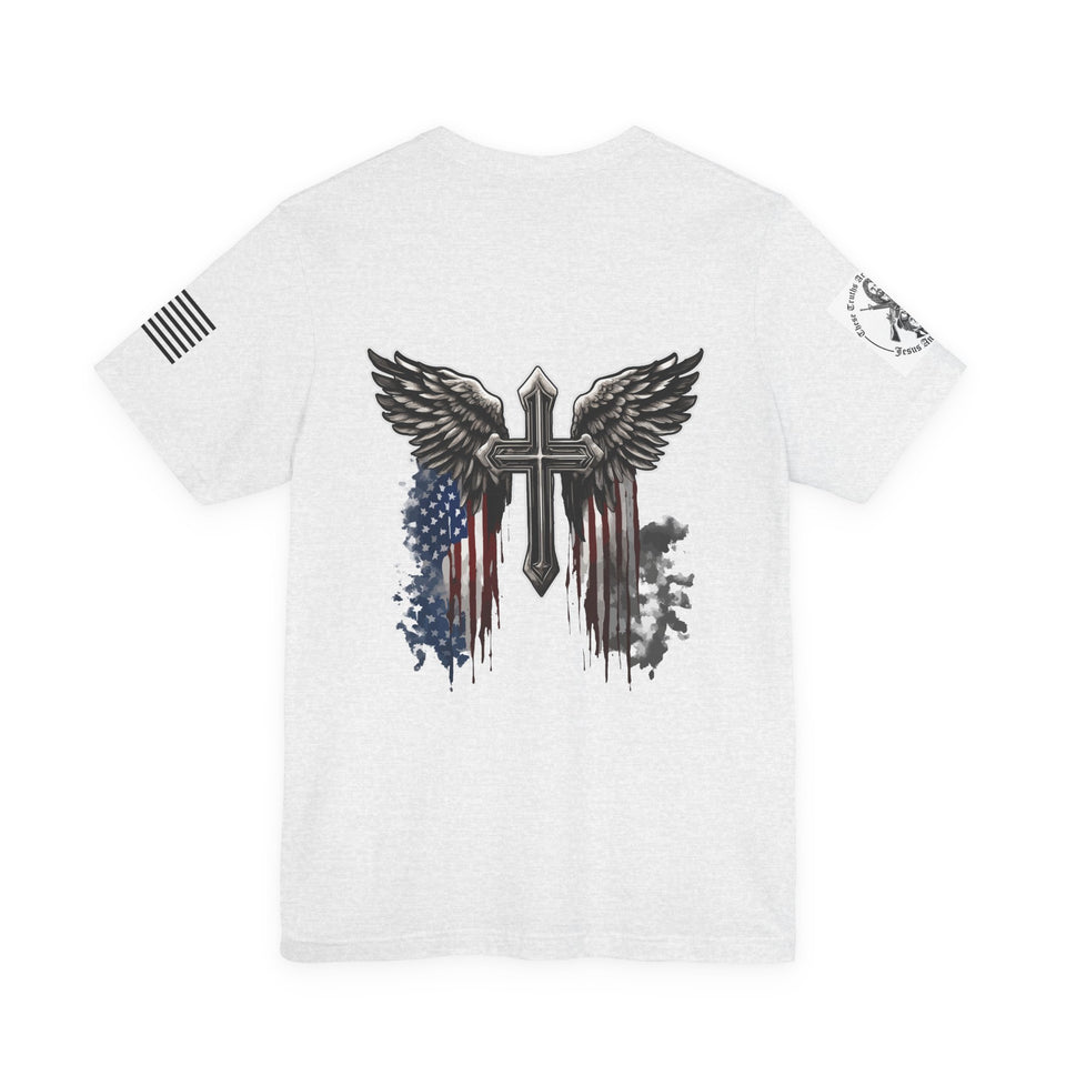 The Patriotic Eagle Cross T-shirt Faith, Patriotism and Freedom