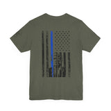 Trump Tshirt Law and Order MAGA T-shirt American Flag T-Shirt The Thin Blue Line