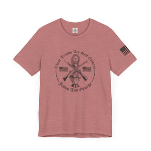 Women's Full Logo Power of the Cross Tee w Flag