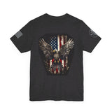 Faith and Freedom T-shirt Bald Eagle, American Flag and Cross Tshirt Unisex Jersey Short Sleeve Tee